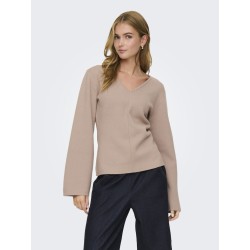 ONLY Viola L/S Strik Pullover - Mocha Meringue