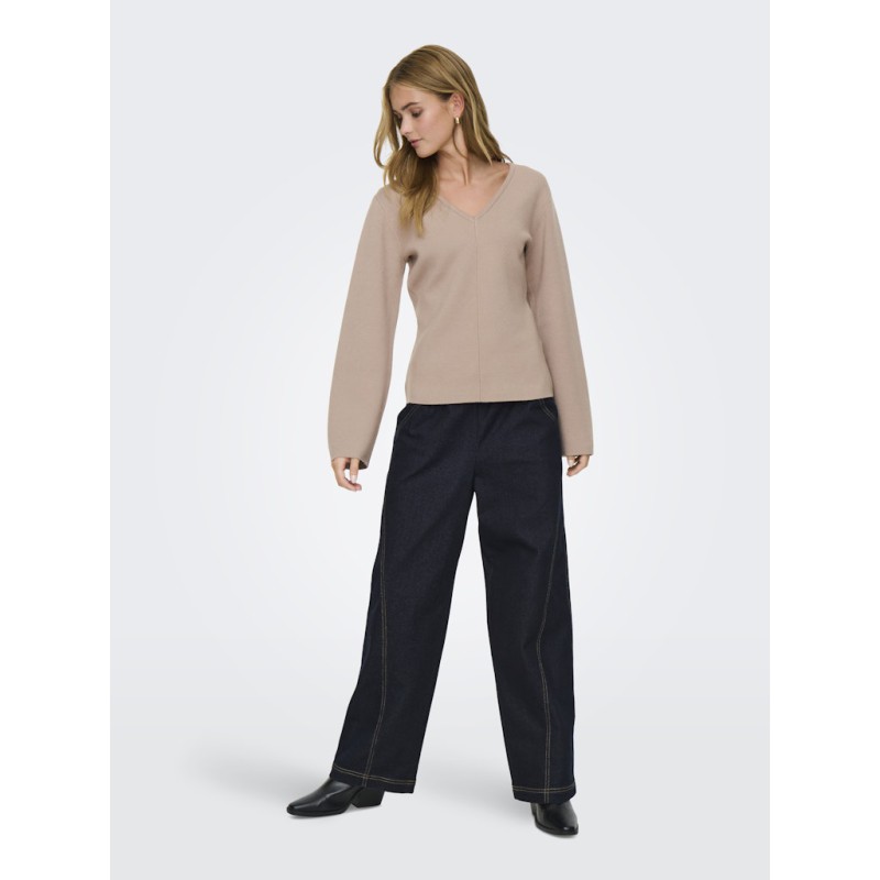 ONLY Viola L/S Strik Pullover - Mocha Meringue