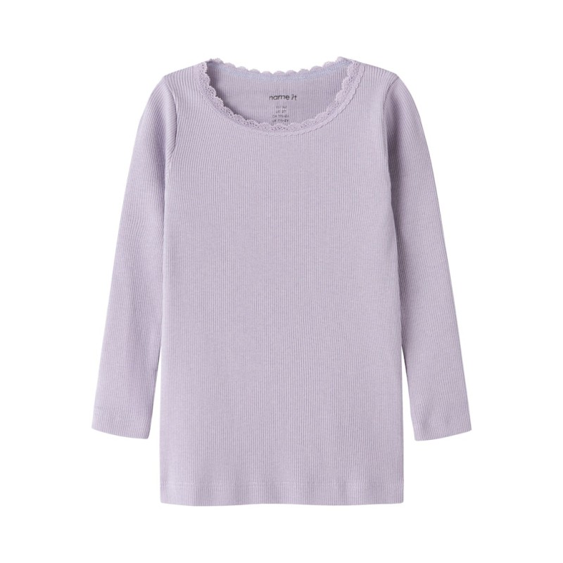 NAME IT MINI Kab Bluse - Lavender Gray