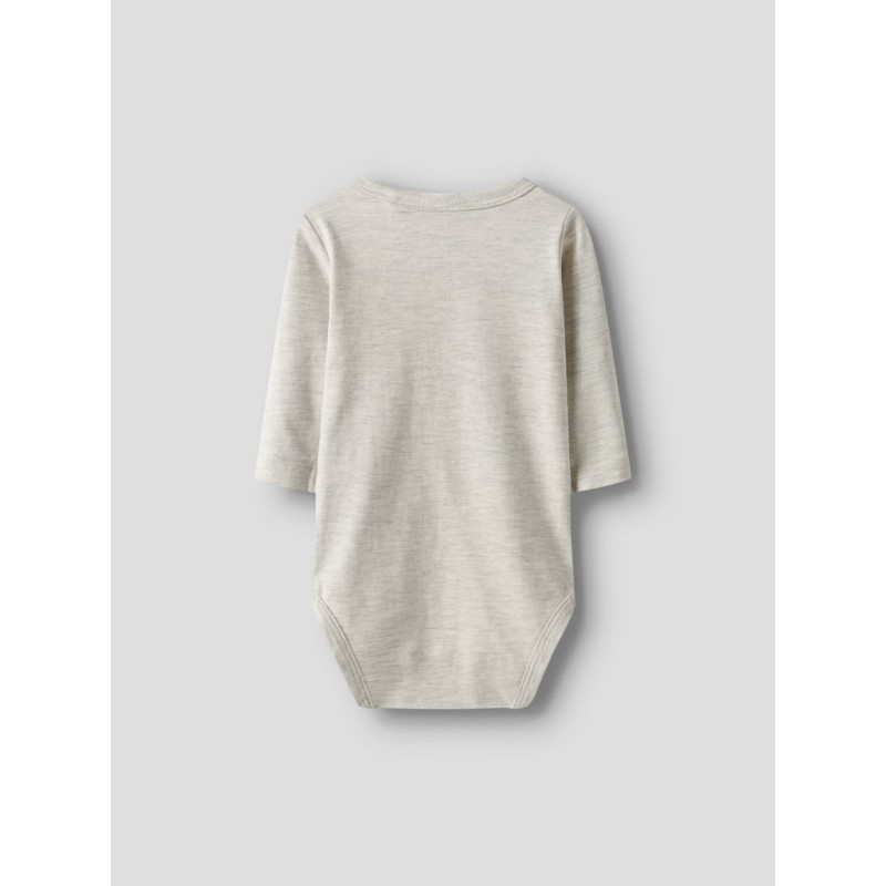 NAME IT BABY Nola Pooh L/S Bodystocking - Peyote Melange
