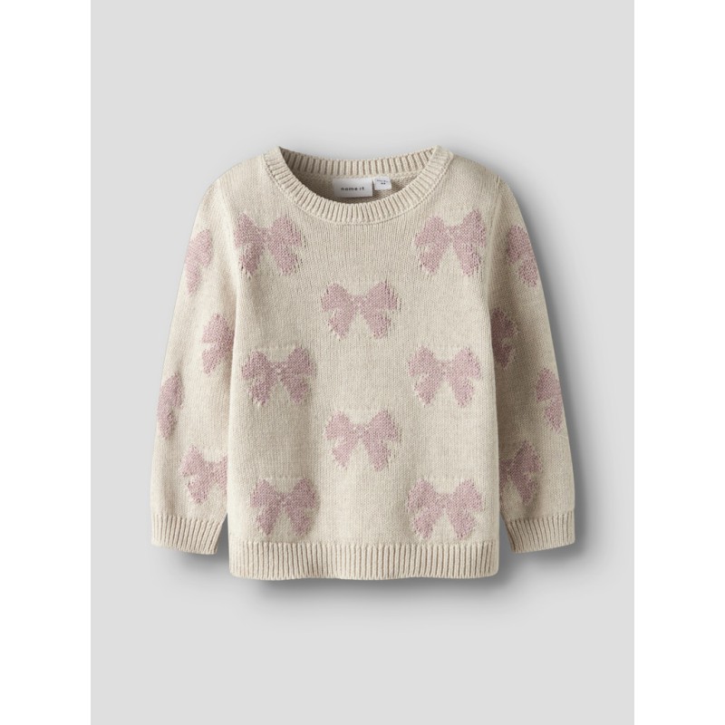 NAME IT MINI Rekka L/S Strik Sweater - Peyote Melange