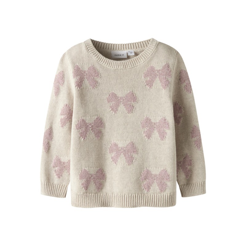 NAME IT MINI Rekka L/S Strik Sweater - Peyote Melange