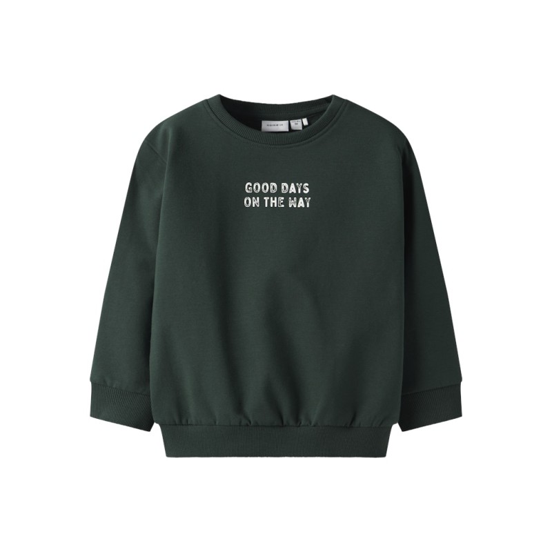 NAME IT MINI Slade L/S Sweatshirt - Pine Grove