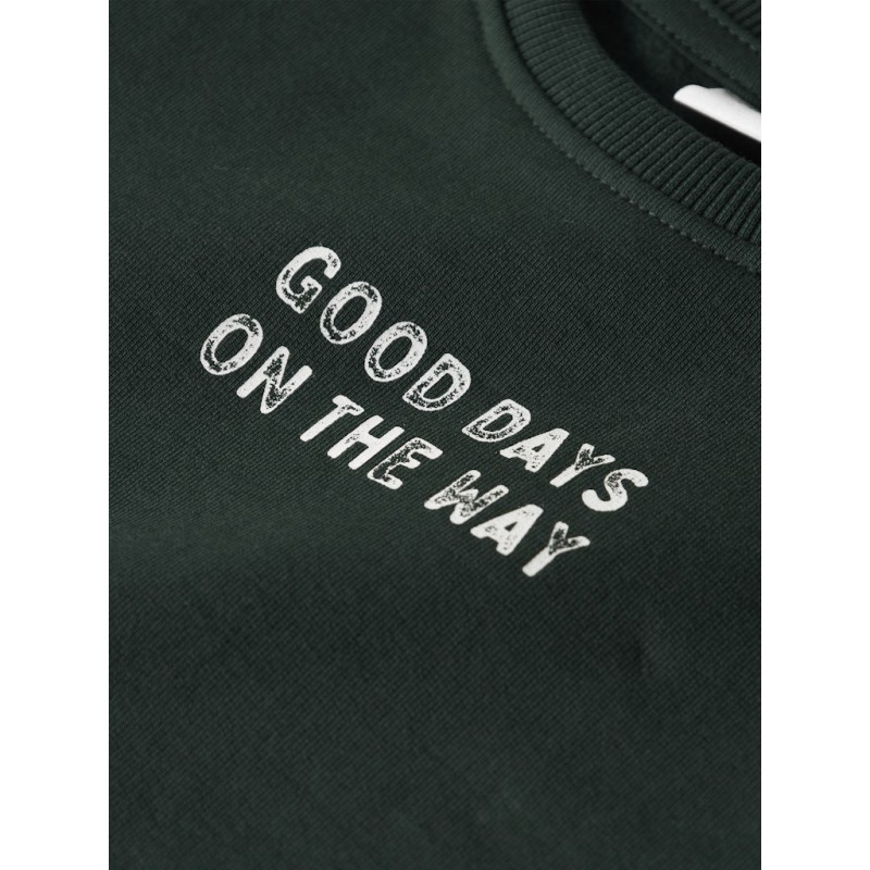 NAME IT MINI Slade L/S Sweatshirt - Pine Grove