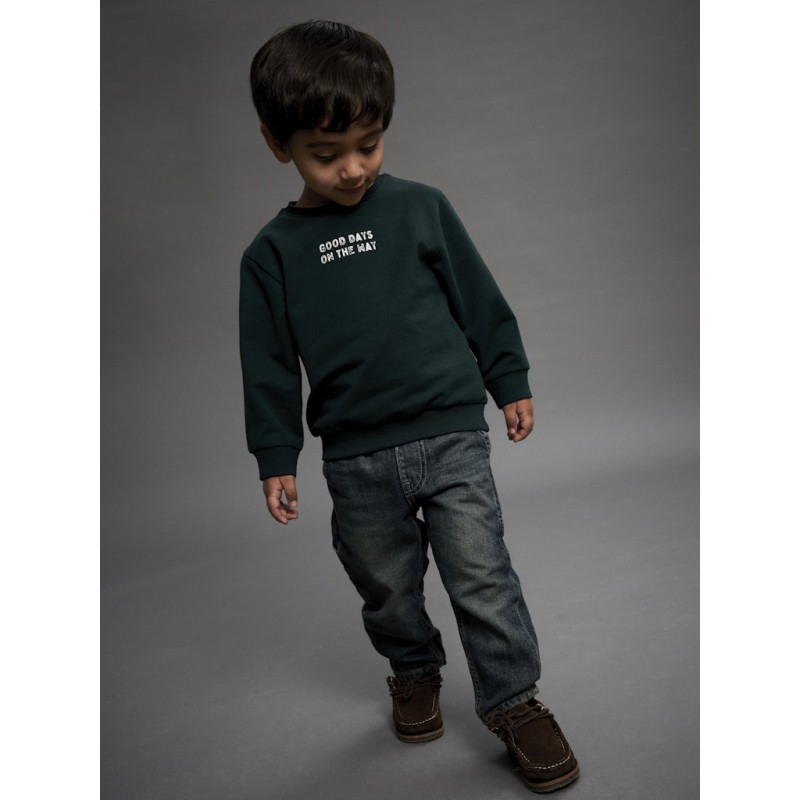 NAME IT MINI Slade L/S Sweatshirt - Pine Grove