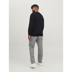 JACK & JONES Plus Basic Strik Sweater - Sort