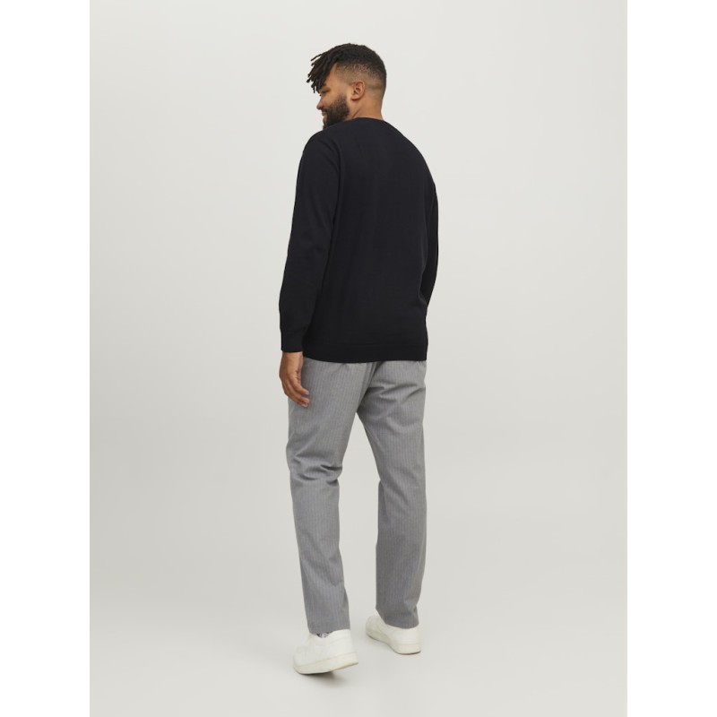JACK & JONES Plus Basic Strik Sweater - Sort