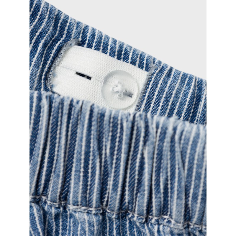 NAME IT Kids Bella HW Brede Denim Short - Medium Blue Denim