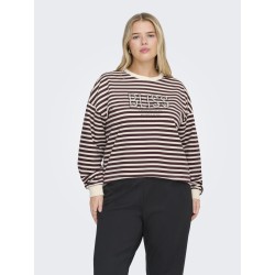 ONLY CARMAKOMA Liza L/S Bluse - Decadent Chocolate