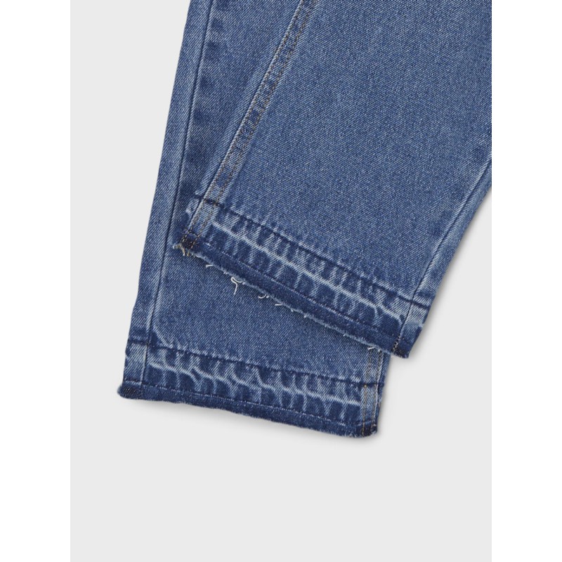 LMTD Letdizza Denim Højtaljede Bukser - Medium Blue Denim