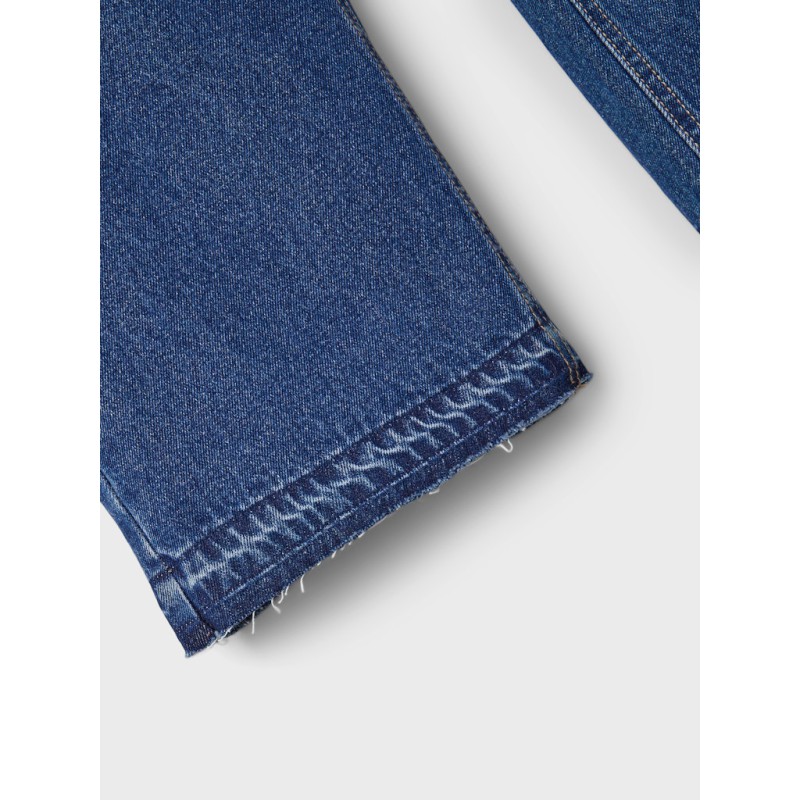 LMTD Letizza Højtaljede Straight Denim Bukser - Dark Blue Denim