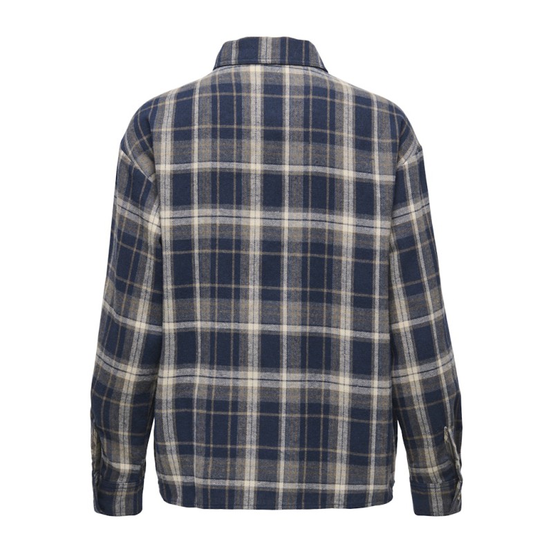 JDY Maddie L/S Skjorte - Sky Captain / Caribou & Pale Taupe