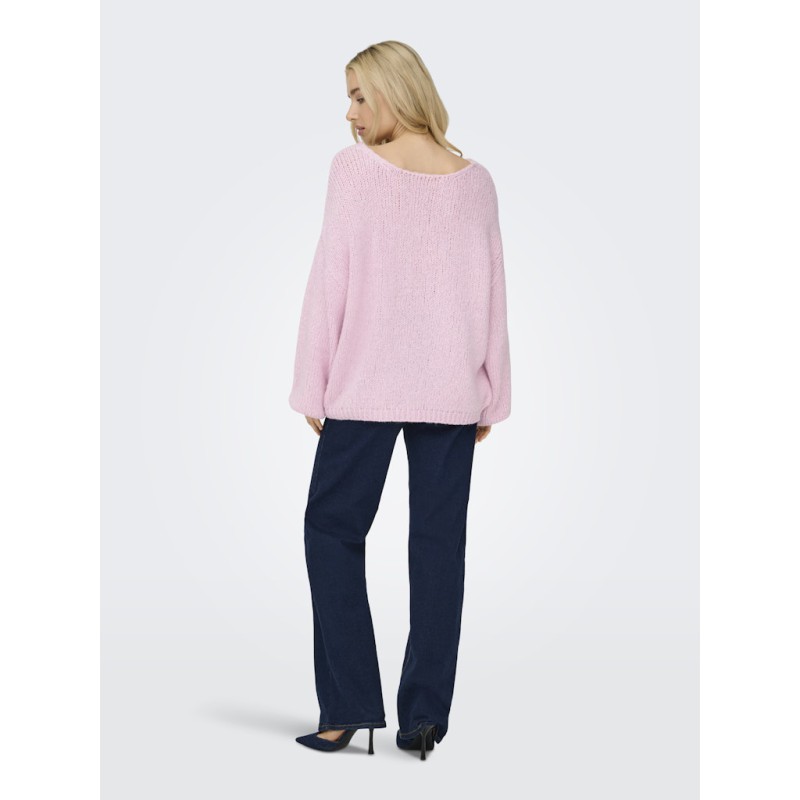 JDY Dinea L/S Vendbar Strik Pullover - Fragrant Lilac