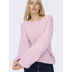 JDY Dinea L/S Vendbar Strik Pullover - Fragrant Lilac