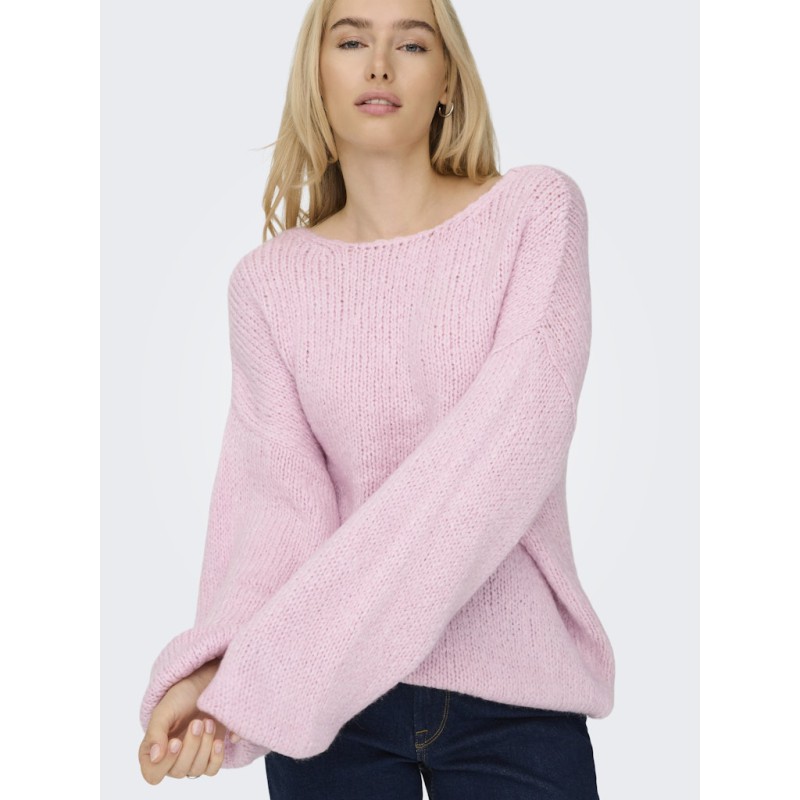 JDY Dinea L/S Vendbar Strik Pullover - Fragrant Lilac