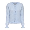 JDY Letty L/S Strik Cardigan Med Flæser - Cashmere Blue