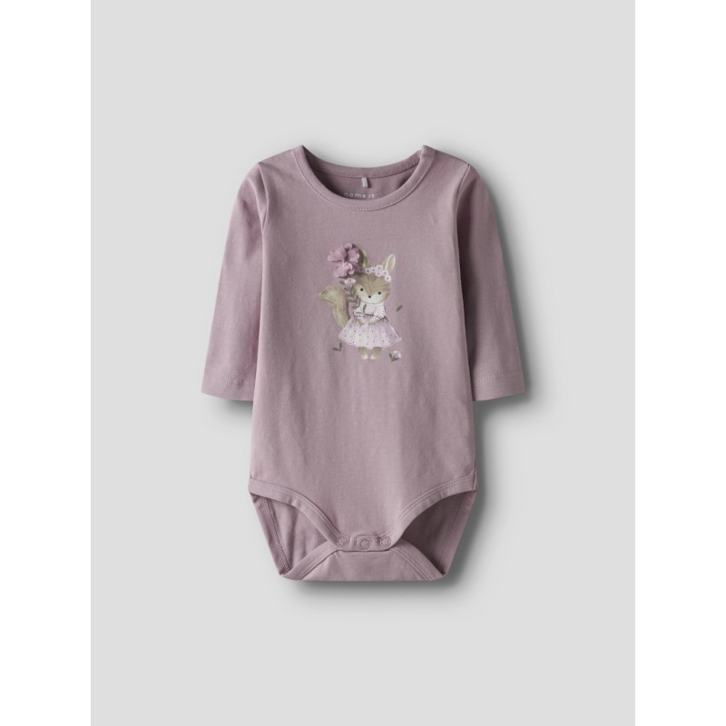 NAME IT BABY Sunshine L/S Bodystocking - Keepsake Lilac