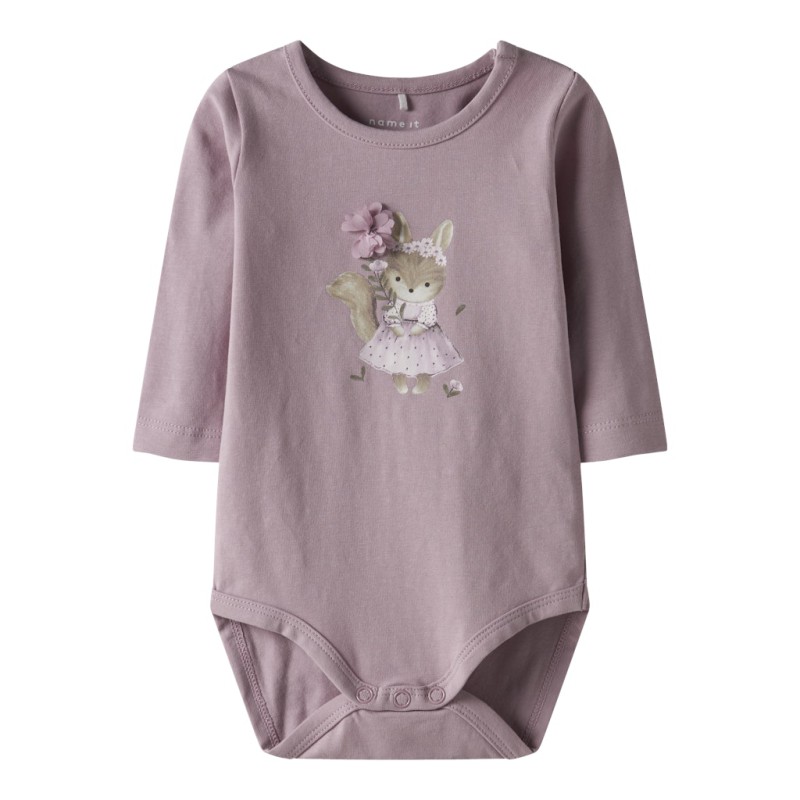 NAME IT BABY Sunshine L/S Bodystocking - Keepsake Lilac