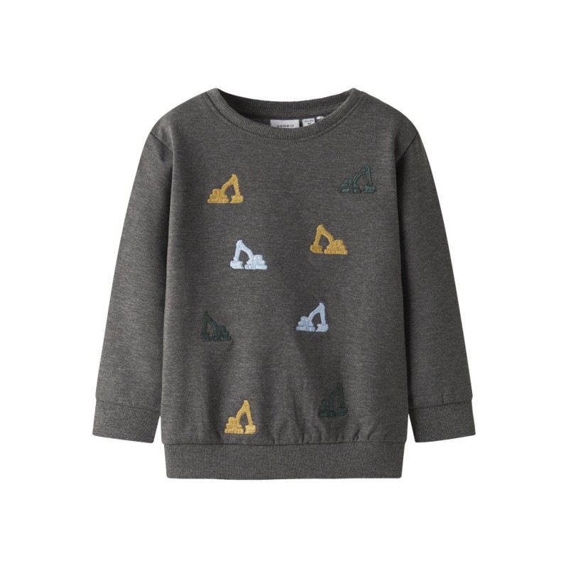 NAME IT MINI Sandro L/S Sweatshirt - Dark Grey Melange