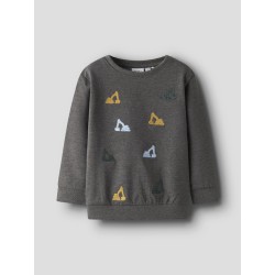 NAME IT MINI Sandro L/S Sweatshirt - Dark Grey Melange