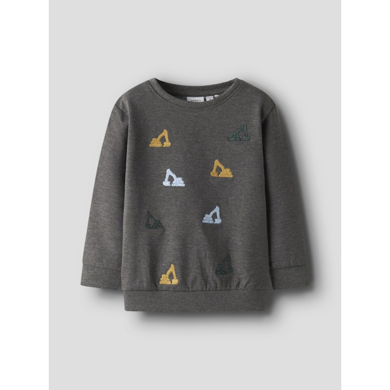NAME IT MINI Sandro L/S Sweatshirt - Dark Grey Melange