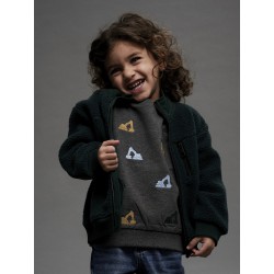 NAME IT MINI Sandro L/S Sweatshirt - Dark Grey Melange