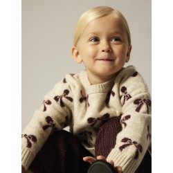 NAME IT MINI Senya L/S Strik Sweater - Cement