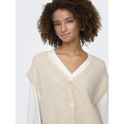 ONLY Azu Strik Vest - Sandshell