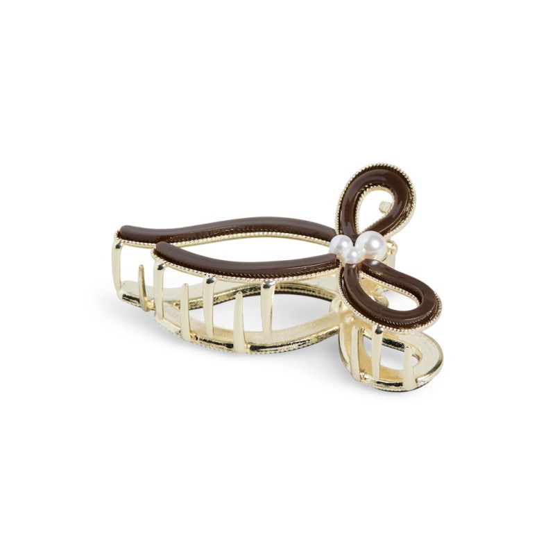 PIECES Rine N Bow Hårspænde - Downtown Brown