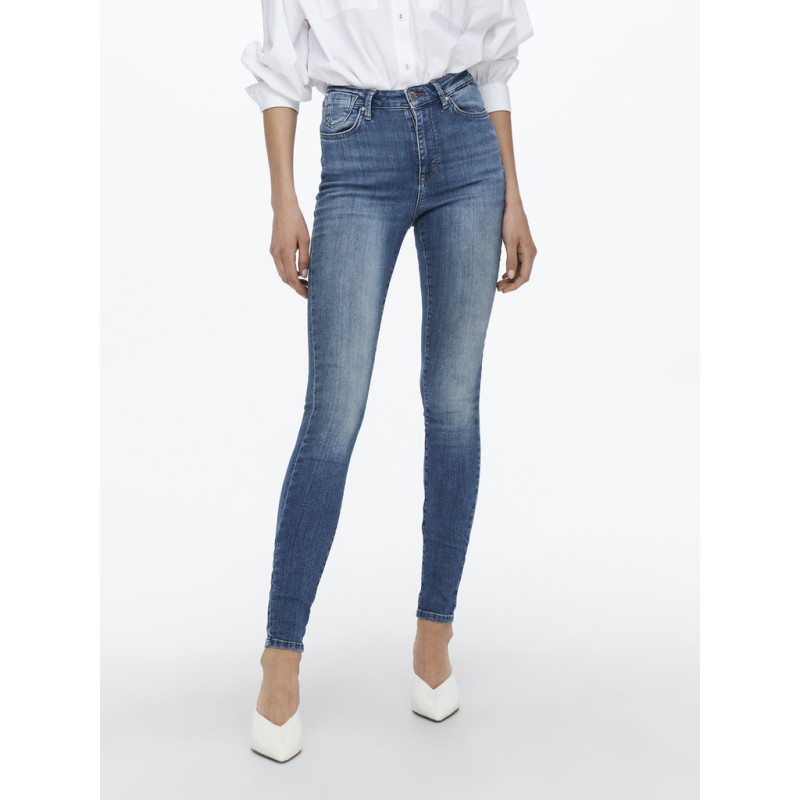 ONLY  Forever High Skinny Fit Denim Jeans - Medium Blue Denim