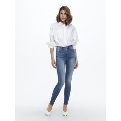 ONLY  Forever High Skinny Fit Denim Jeans - Medium Blue Denim