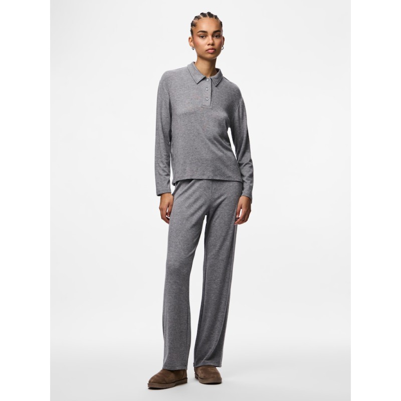 PIECES Ritt Bukser - Medium Grey Melange