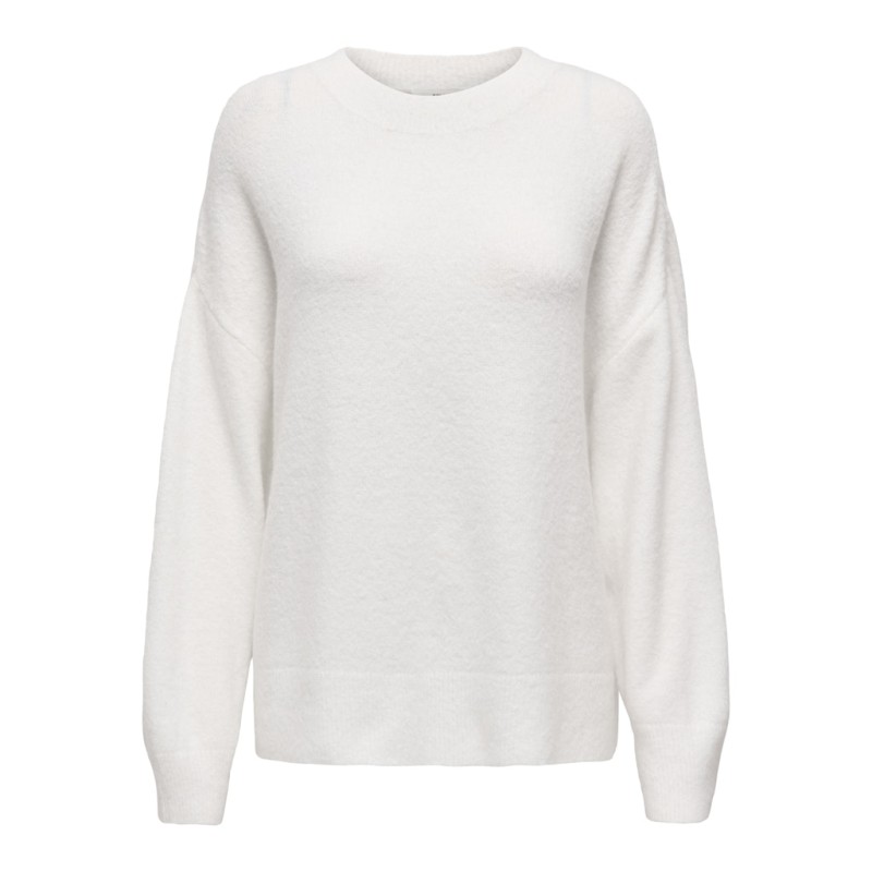 JDY Sonja L/S Strik Sweater - Cloud Dancer