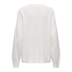 JDY Sonja L/S Strik Sweater - Cloud Dancer