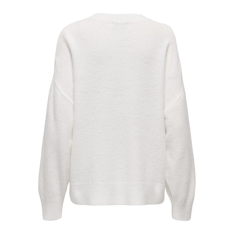 JDY Sonja L/S Strik Sweater - Cloud Dancer
