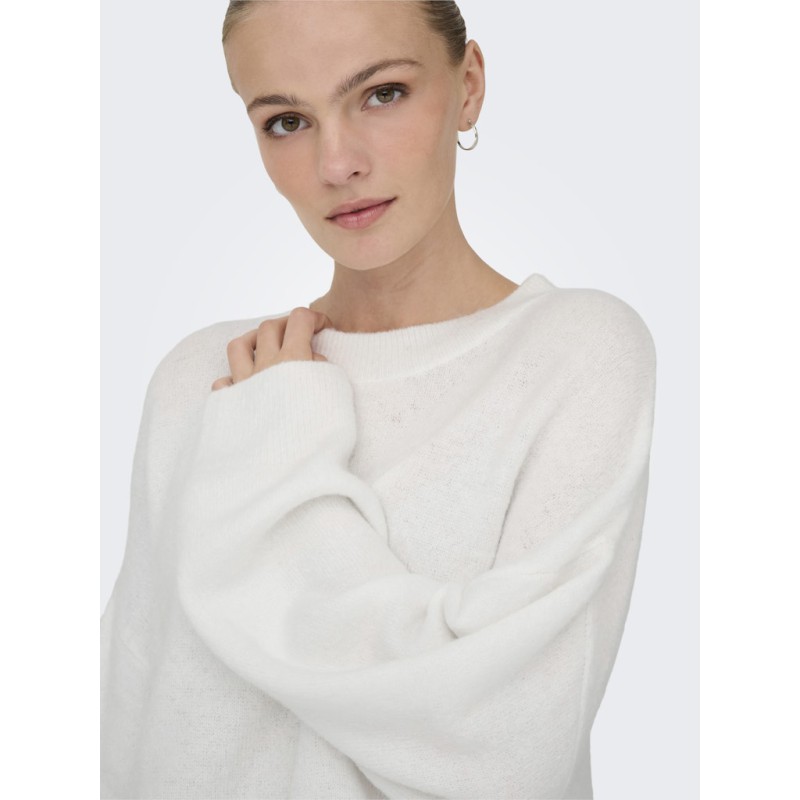 JDY Sonja L/S Strik Sweater - Cloud Dancer
