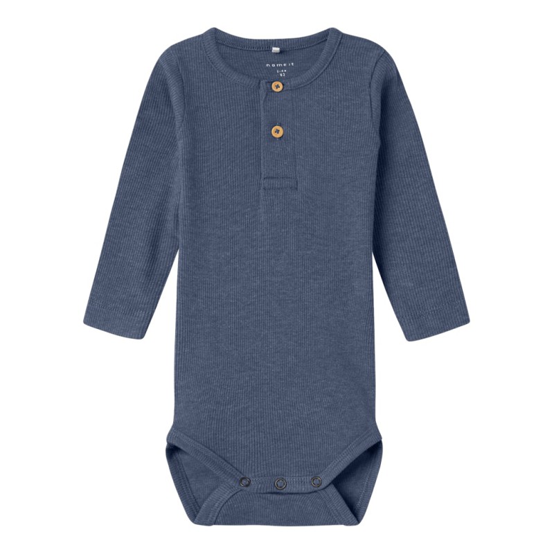 NAME IT BABY Kab L/S Bodystocking - Vintage Indigo / Melange