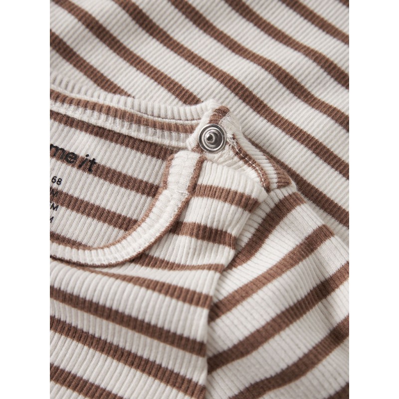 NAME IT BABY Bani L/S Bodystocking - Toasted Coconut