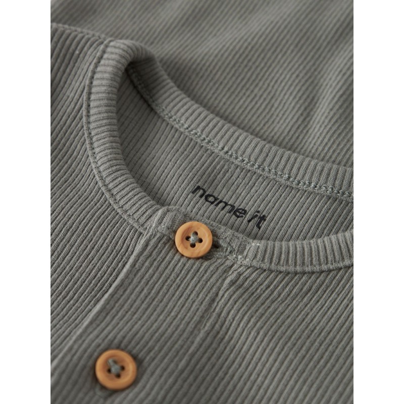 NAME IT BABY Kab L/S Bodystocking - Shadow