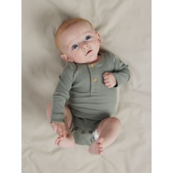 NAME IT BABY Kab L/S Bodystocking - Shadow