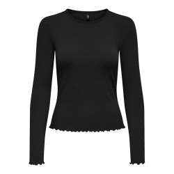 ONLY Lina L/S Bluse - Sort