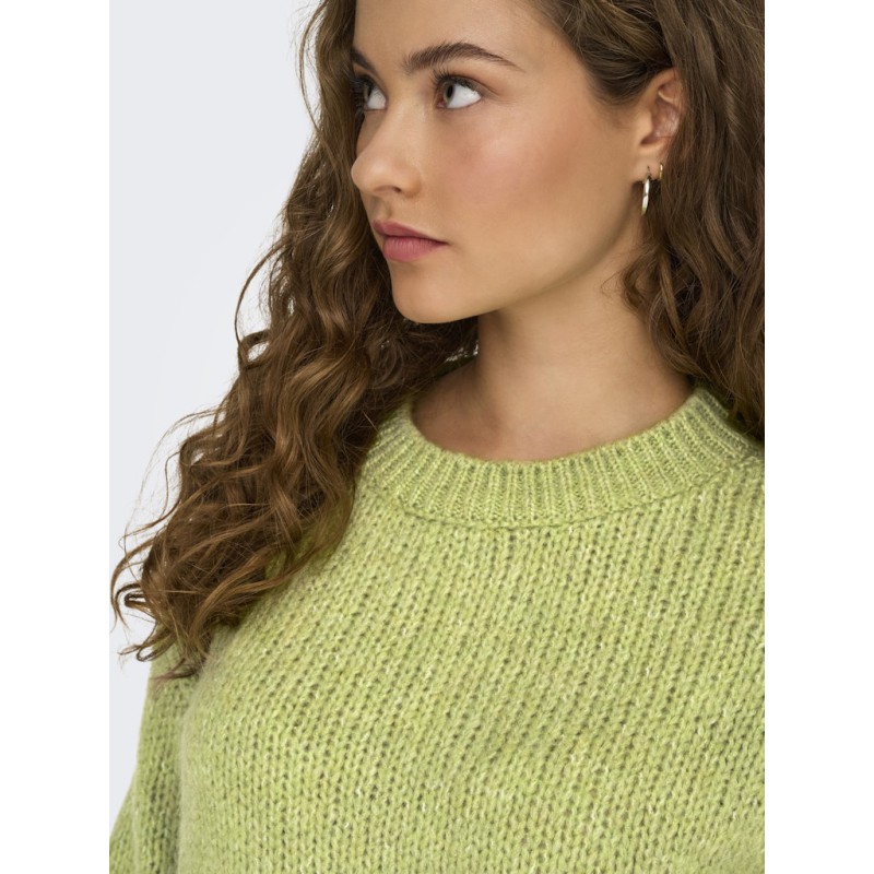 JDY Linea S/S Strik Pullover - Tarragon