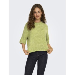 JDY Linea S/S Strik Pullover - Tarragon