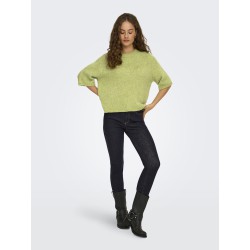 JDY Linea S/S Strik Pullover - Tarragon
