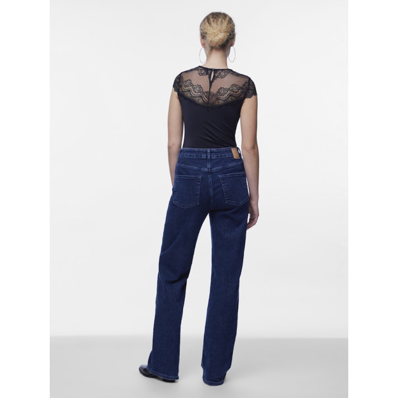 PIECES Sinna S/S Bodystocking - Sort