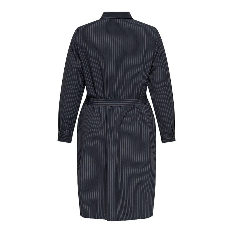 ONLY CARMAKOMA Krimmi L/S Skjortekjole - Naval Academy / Stripes