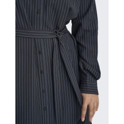 ONLY CARMAKOMA Krimmi L/S Skjortekjole - Naval Academy / Stripes