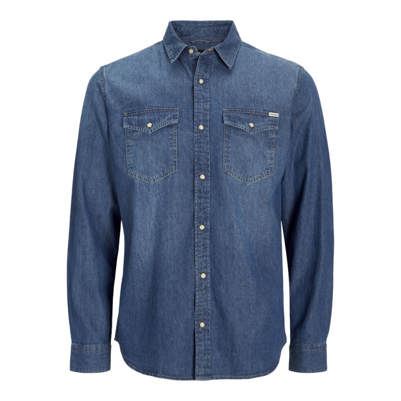 JACK & JONES Sheridan L/S Skjorte - Medium Blue Denim