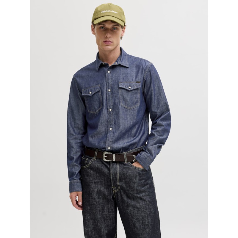 JACK & JONES Sheridan L/S Skjorte - Dark Denim