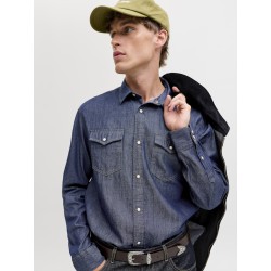 JACK & JONES Sheridan L/S Skjorte - Dark Denim